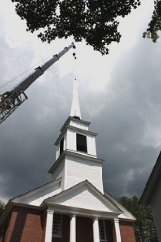 Spire repairs now complete at Grafton Meeting House