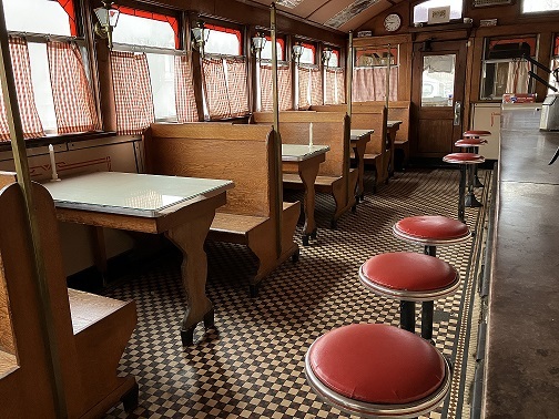 The interior of the Miss Bellows Falls Diner.