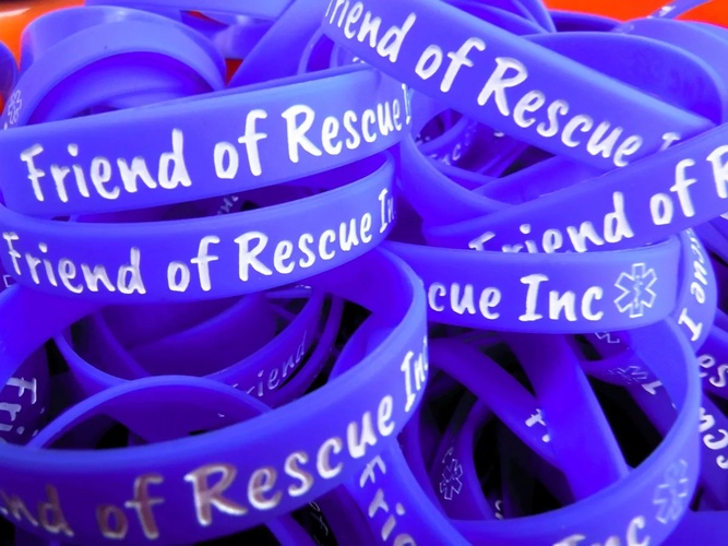 Rescue Inc., Windham County’s largest and longest-serving EMS provider, offers wristbands at an Aug. 26 open house at its Brattleboro headquarters.