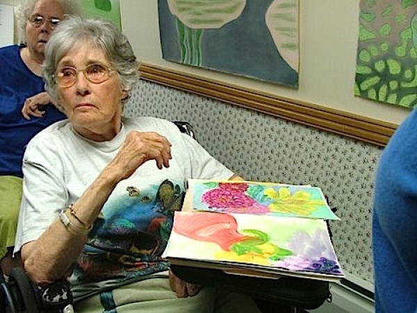 Engaging seniors with art