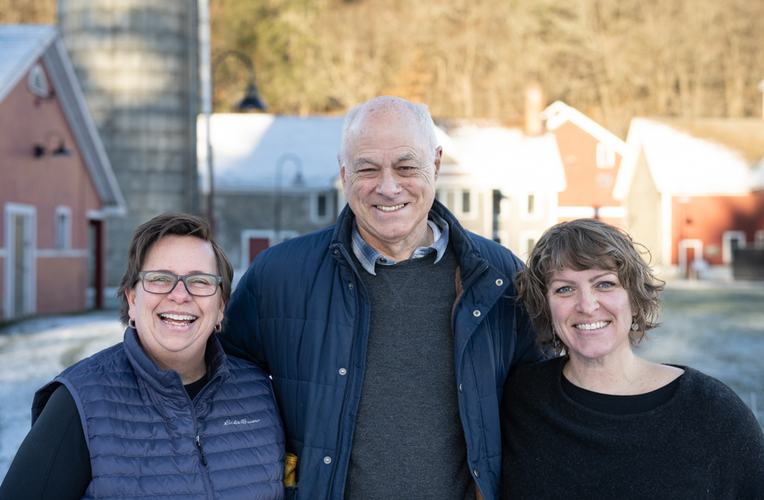 Lisa Whitney, left, will take the reins as Retreat Farm board president as longtime board President Buzz Schmidt, middle, steps down and Kristin Sullivan steps into the executive director‘s role.