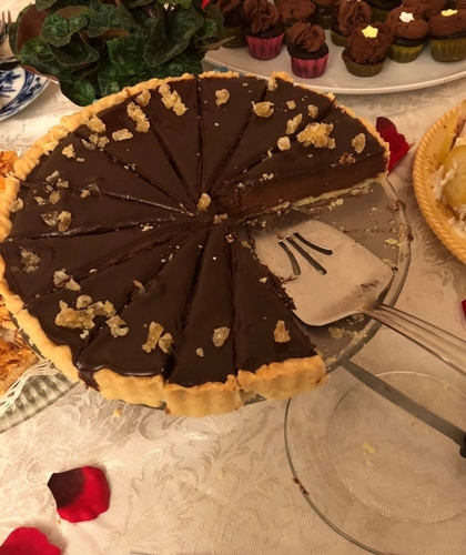 And for dessert: Dark Chocolate Mint Truffle Tart