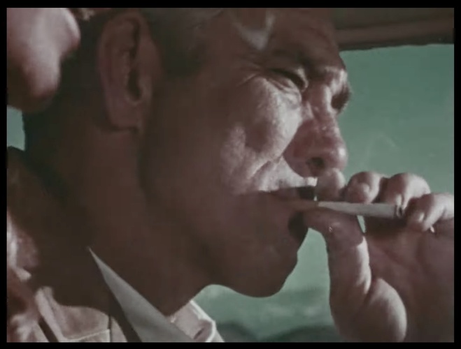 The Marlboro Man in a 1968 television commercial.