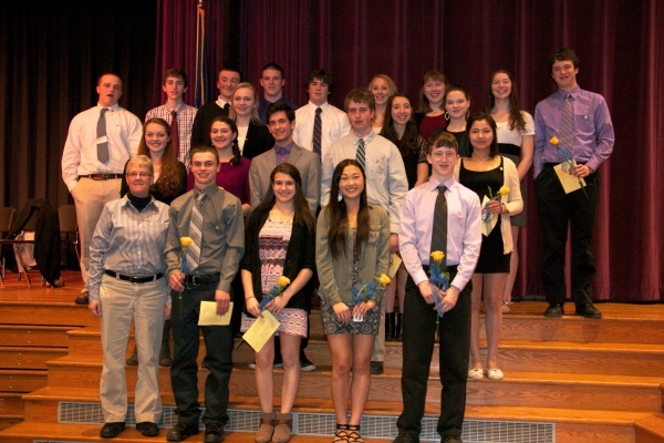Bellows Falls Union High School inducts 16 new members to the National Honor Society