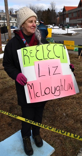 Liz McLoughlin won her second three-year term to the Brattleboro Selectboard, defeating former Selectboard member Dick DeGray.