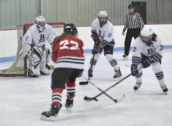 Rutland roughs up Colonel girls in home hockey opener