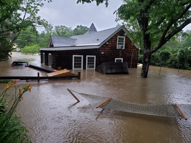 Londonderry was one of the towns most battered by the flooding throughout the state on July 10. 