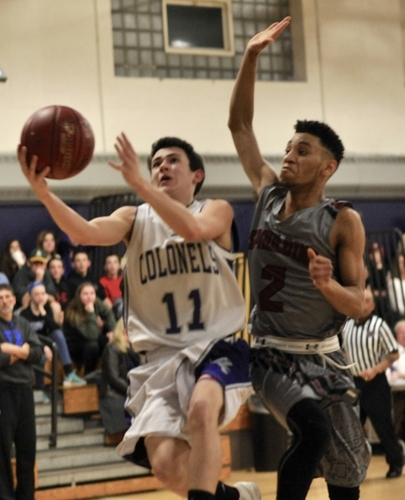 Colonel boys fall to Burlington in hoop playoffs