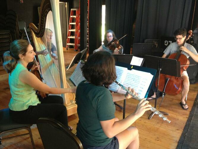 Musicians perform at a previous year’s Pikes Falls Chamber Music Festival.