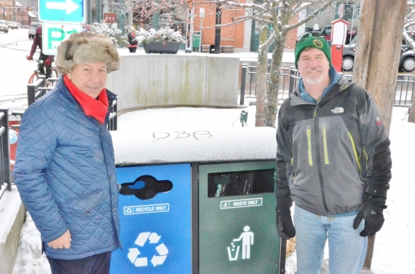 DBA gets donation of new recycling receptacles