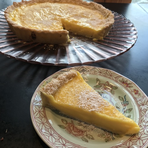 A luscious lemon tart is perfect after a rich holiday meal. This one is quite tart, but you can add more sugar if you’ve a sweet tooth.