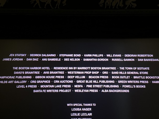 Stay until the end to see Green Writers Press in the credits for “American Fiction”.