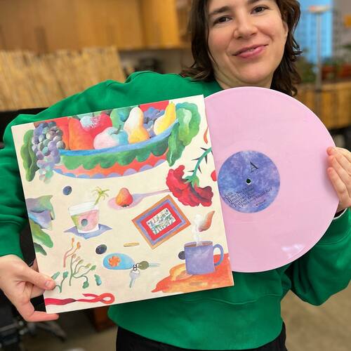 Brattleboro musician Ruth Garbus, shown here with her new album, “Alive People,” spoke at “Big Enough: Get Comfortable Taking up Space,” a Grrrls 2 the Front workshop, in November.