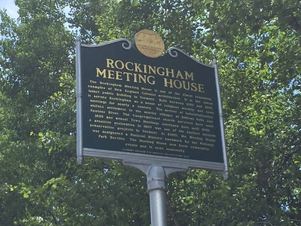 Rockingham Meeting House historic marker: a simple problem worth solving