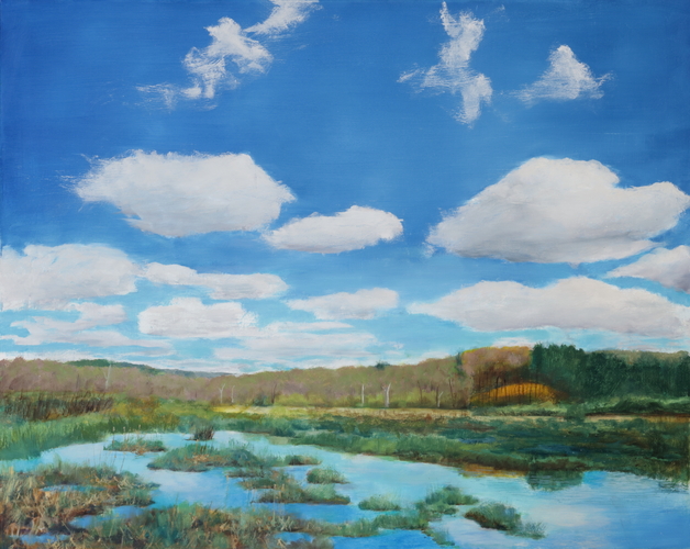 “Sand Hill Marsh II” by Nancy Calicchio.