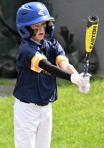 Brattleboro’s Gavin Carpenter went 4-for-4 with with two RBIs and a run scored in helping to lead the All-Stars for a 12-2 win over Barre Red in the state Little League 10-U tournament in Essex on July 28. 