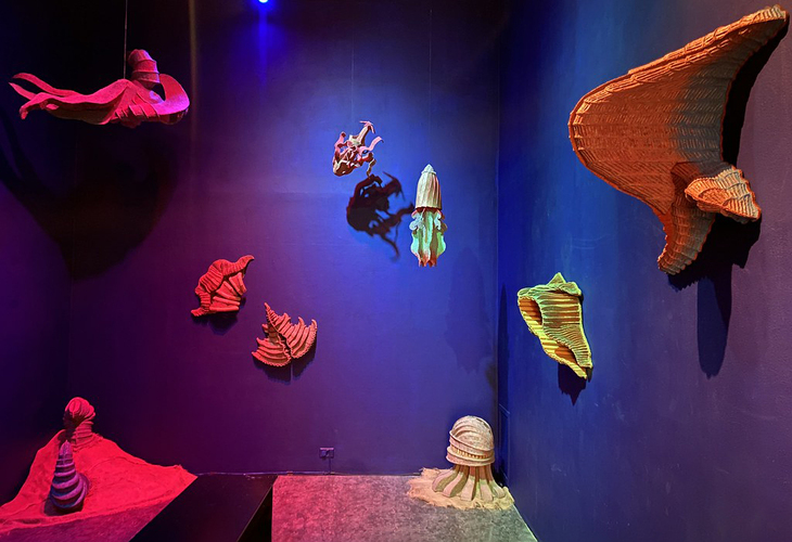 An installation view of Art Costa’s “Sounds Deep” at Brattleboro Museum & Art Center.