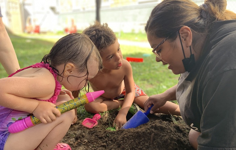   Early Education Services Early Head Start lead teacher Maise Avila uses natural settings to encourage children’s sense of wonder and learning.