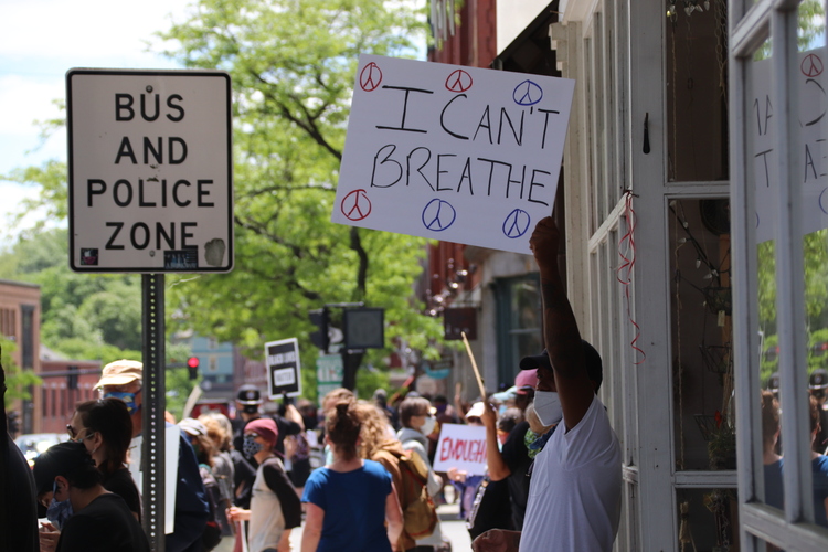 A 2020 demonstration in support of the Black Lives Matter movement drew thousands to downtown Brattleboro.